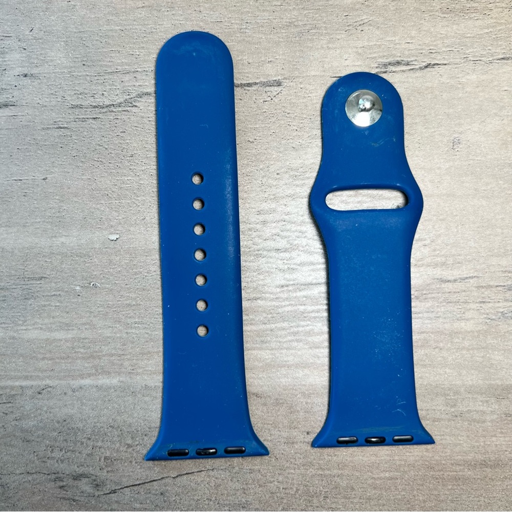Apple Watch Bands 38 40mm Silicone Sport Strap Set 3pc Navy Red Blue S - M - Picture 8 of 16
